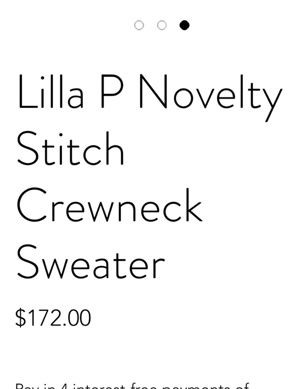 Lilla P Novelty Stitch Crewneck Sweater, NWT sz M - Picture 3 of 9